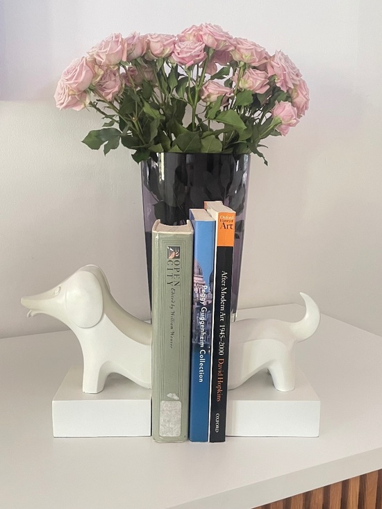 Other - 🐶 Vintage White Dog Bookends – Set of 2